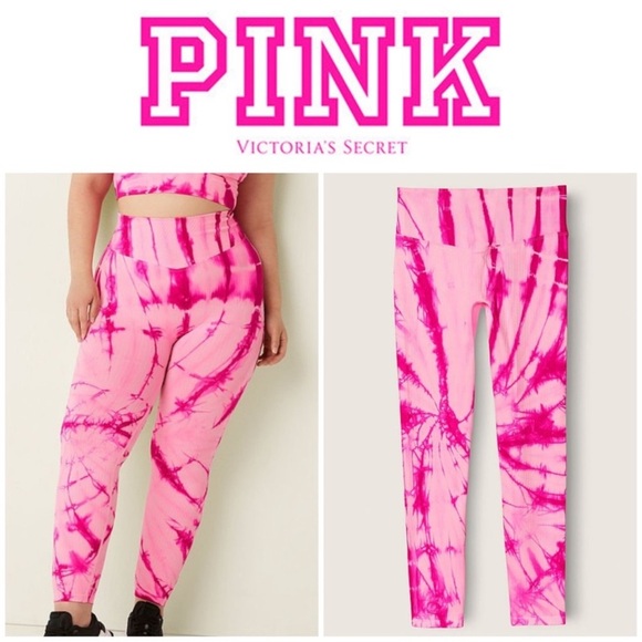 PINK Pants - PINK by Victorias Secret Tie Dye Leggings Size M